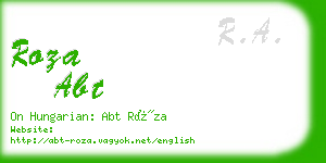 roza abt business card